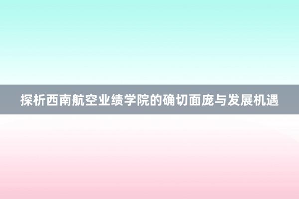 探析西南航空业绩学院的确切面庞与发展机遇