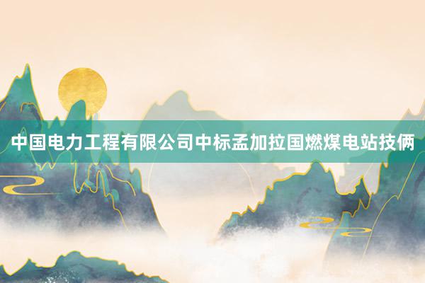 中国电力工程有限公司中标孟加拉国燃煤电站技俩